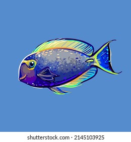 different vector beautiful tropical fish