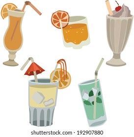 different vector glasses 