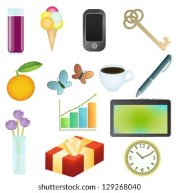 Different vector objects collection