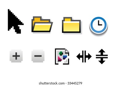 Different vector â?? pixel â?? icons
