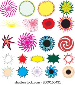 Different Vector shapes, Illustration, art designs.