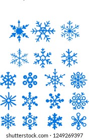 Different vector snowflakes