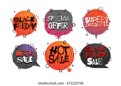 Different vector tags collection. Sale banners vector set