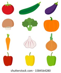 different vegetables set from the market