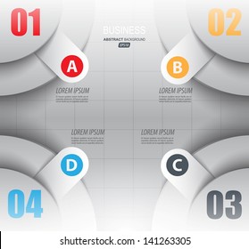 different versions of data, modern 3d infographics, vector eps10