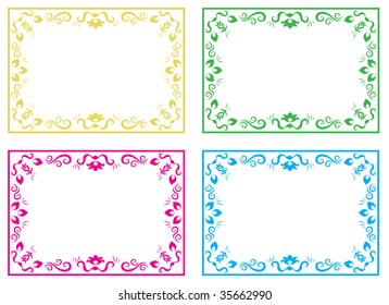 Different versions of a pattern, illustration