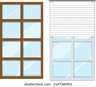 Ilustración de ventanas verticales