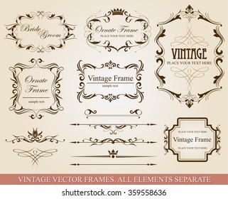 Different vintage frames