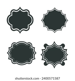 Diferentes marcos vintage conjunto de diseño gráfico de ilustraciones