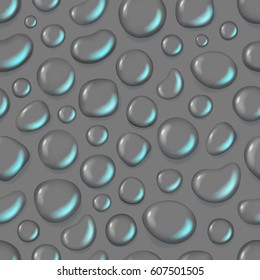 Diferentes gotas de agua vectan fondo transparente. Elementos líquidos transparentes 