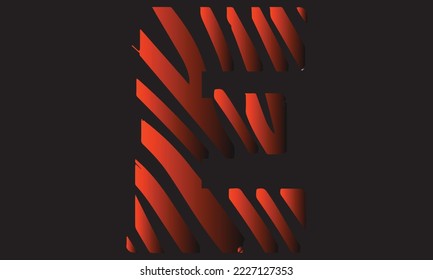 Different way of design work of letter E.