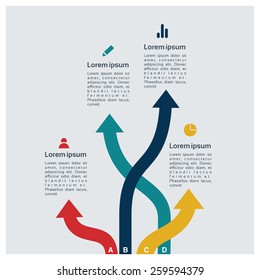Different Way Infographics | Arrow infographics | EPS10 Vector