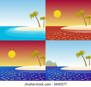 Different ways for same tropical seascape.