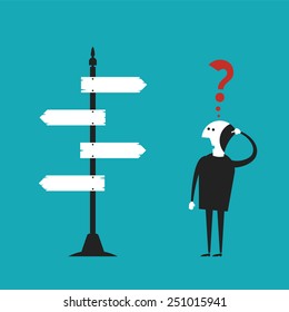 Different ways vector concept in flat cartoon style