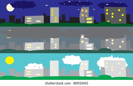 Different weather conditions in one city