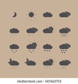 different weather icons