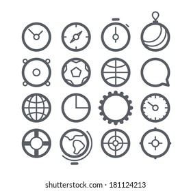 Different Web icons set isolated on white