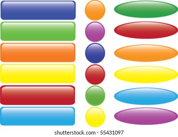 different web stickers and buttons