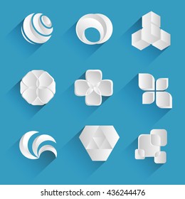 Different white icons.