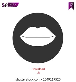 Different women lips silhouette vector 