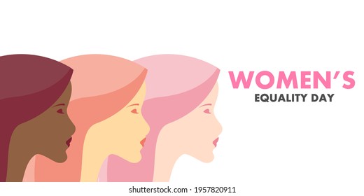 Different Women On Womens Equality Day, Vector Art Illustration.