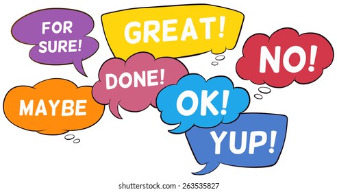 Different wording in speech bubbles