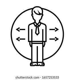 Icono de línea de trabajo diferente, signo de concepto, ilustración de vector de esquema, símbolo lineal.