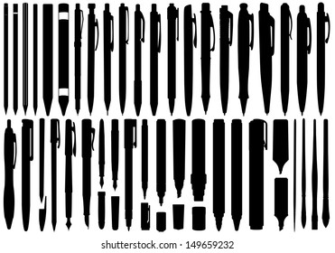 74 Writing Utensils, Premium Collection (Vector Art) by Mattswork