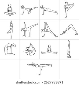 The different yoga postures done for fitness on daily basis