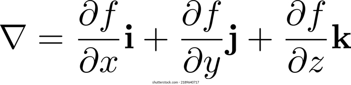 The differential operator or nabla