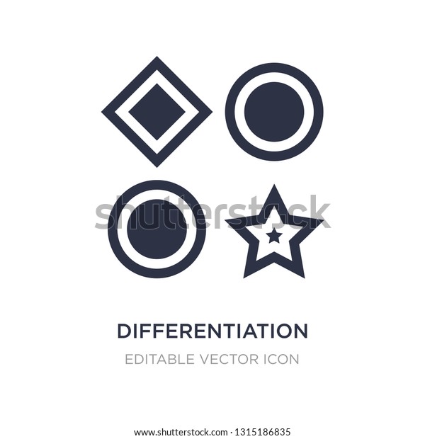 Differentiation Icon On White Background Simple 스톡 벡터(로열티 프리) 1315186835