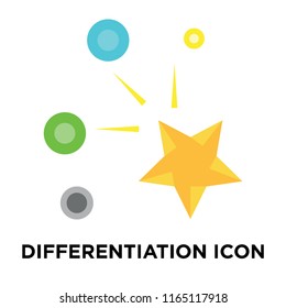 Differentiation icon vector isolated on white background, Differentiation transparent sign