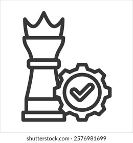 Differentiation Strategy Outline Icon Vector Illustration