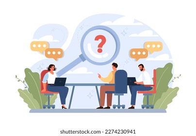 Difficult decision-making concept set. Multiple options dilemma, problem of strategy vision. Confused character trying to find a solution. Flat vector illustration