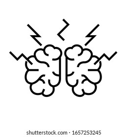 Difficult decition line icon, concept sign, outline vector illustration, linear symbol.