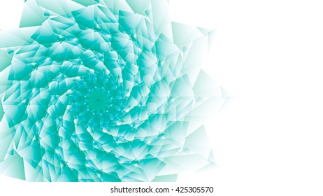 Difficult flower polygon style on a white background.