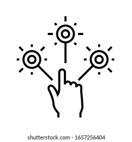 Difficult option line icon, concept sign, outline vector illustration, linear symbol.