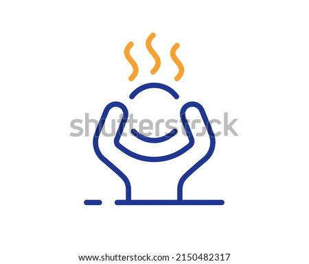 Difficult stress line icon. Anxiety depression or panic sign. Mental health symbol. Colorful thin line outline concept. Linear style difficult stress icon. Editable stroke. Vector