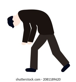 Difficult task, difficult situation, hopelessness, depression. Vector illustration of a difficult life situation.
