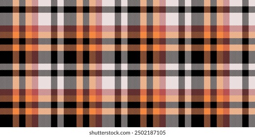 Difficult texture tartan textile, soft background check seamless. Goose fabric vector pattern plaid in black and white colors palette.