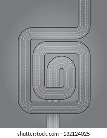 difficult traffic on motorway vector illustration
