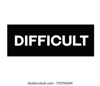 Difficult. Typographic stamp visualisation concept Original series.