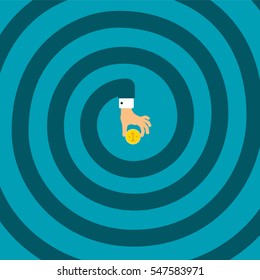 Difficult way to success vector concept in flat style