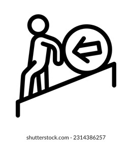 difficulties line icon illustration vector graphic