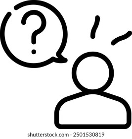 difficulties line icon illustration vector