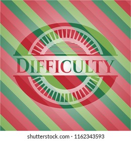Difficulty christmas style badge..