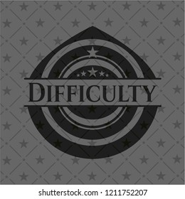 Difficulty dark icon or emblem