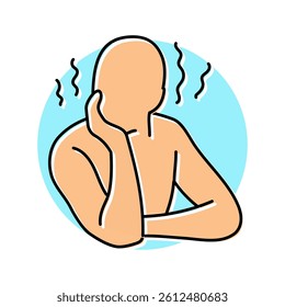 difficulty focusing disease symptom color icon vector. difficulty focusing disease symptom sign. isolated symbol illustration