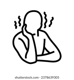 difficulty focusing disease symptom line icon vector. difficulty focusing disease symptom sign. isolated contour symbol black illustration