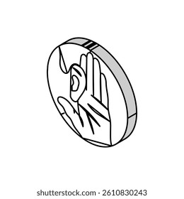 difficulty hearing disease symptom isometric icon vector. difficulty hearing disease symptom sign. isolated symbol illustration
